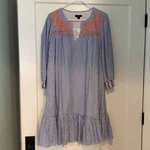 J. Crew blue striped dress